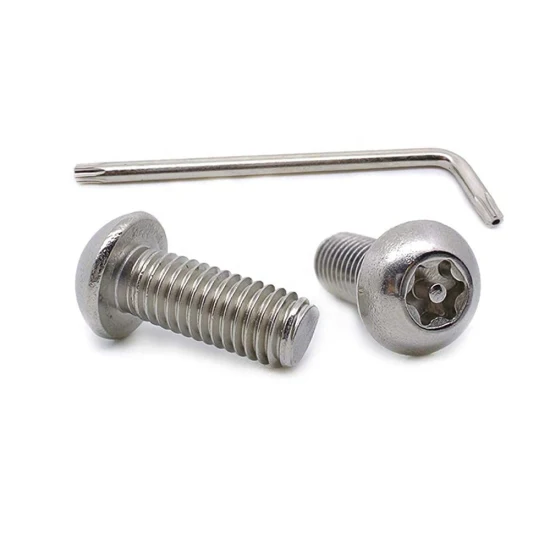 Anti-Theft SS304 SS316 Torx Pin Button Head Security Torx Screw